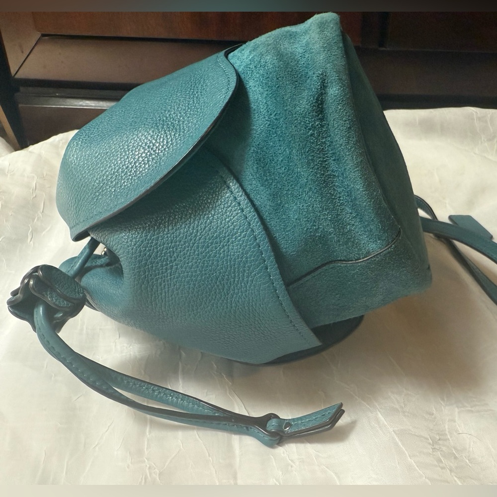 Coach Petal Drawstring Leather Shoulder Bag Suede Pebble Leather F11829 - Picture 5 of 11